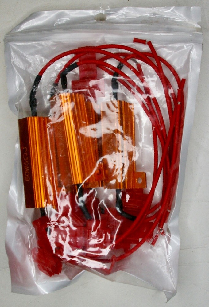 6 ohm 5% 50 watt resistor with leads and inline splices 5 pcs per order