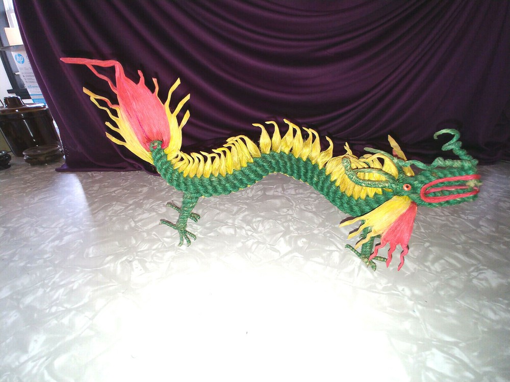 DRAGON HAND MADE FROM HEMP MULTI COLOR DRAGON