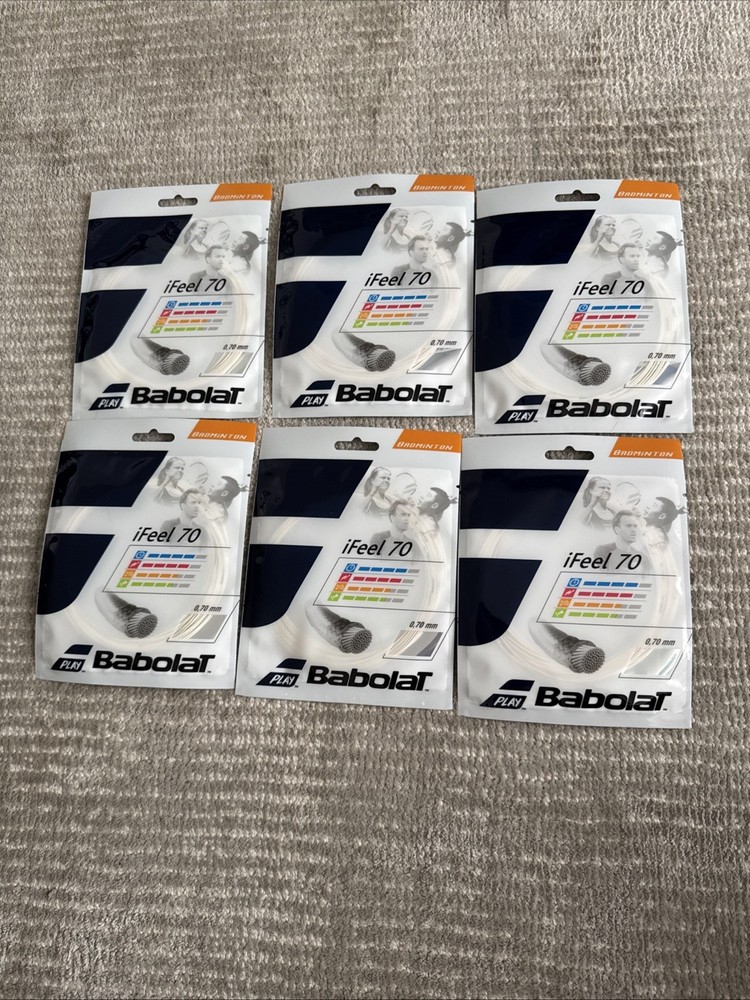 6 sets Babolat iFeel 70 Badminton string (0,70mm)