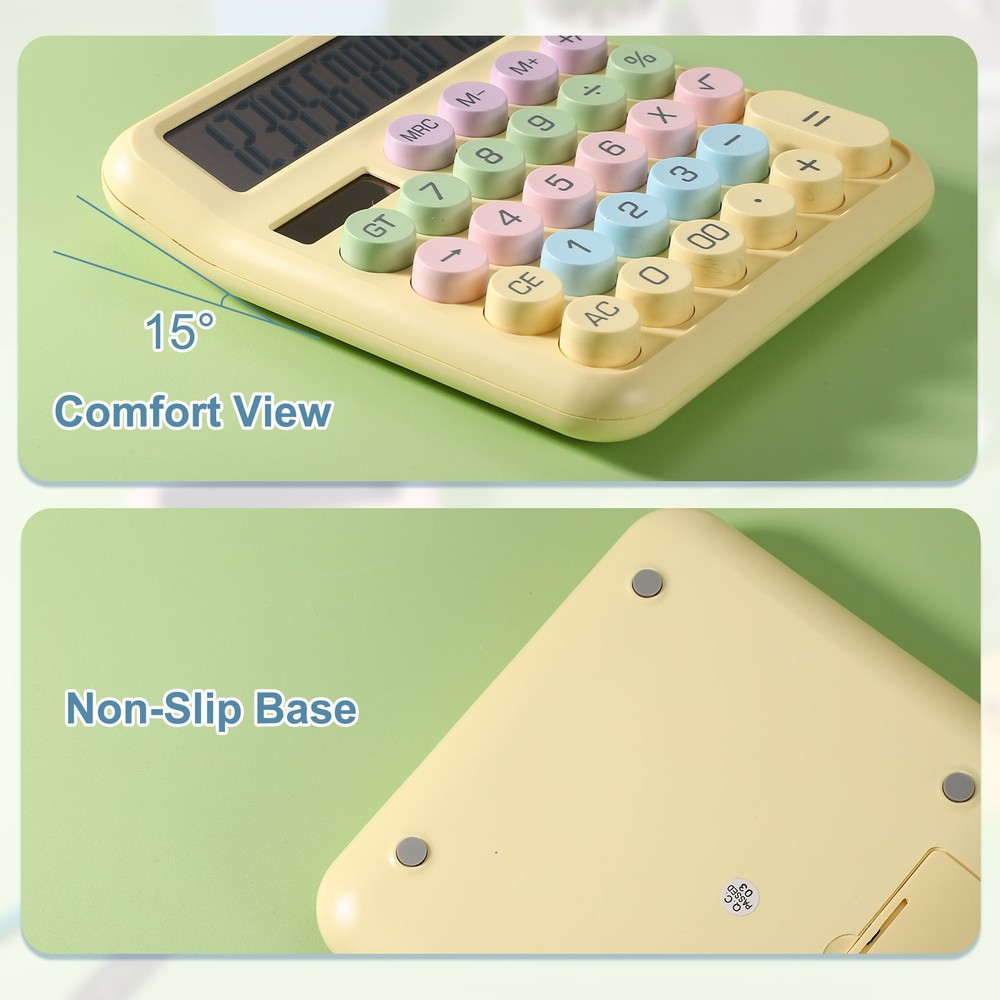 Cute Calculator Desk Calculator Basic Big Button, Gradient Purple