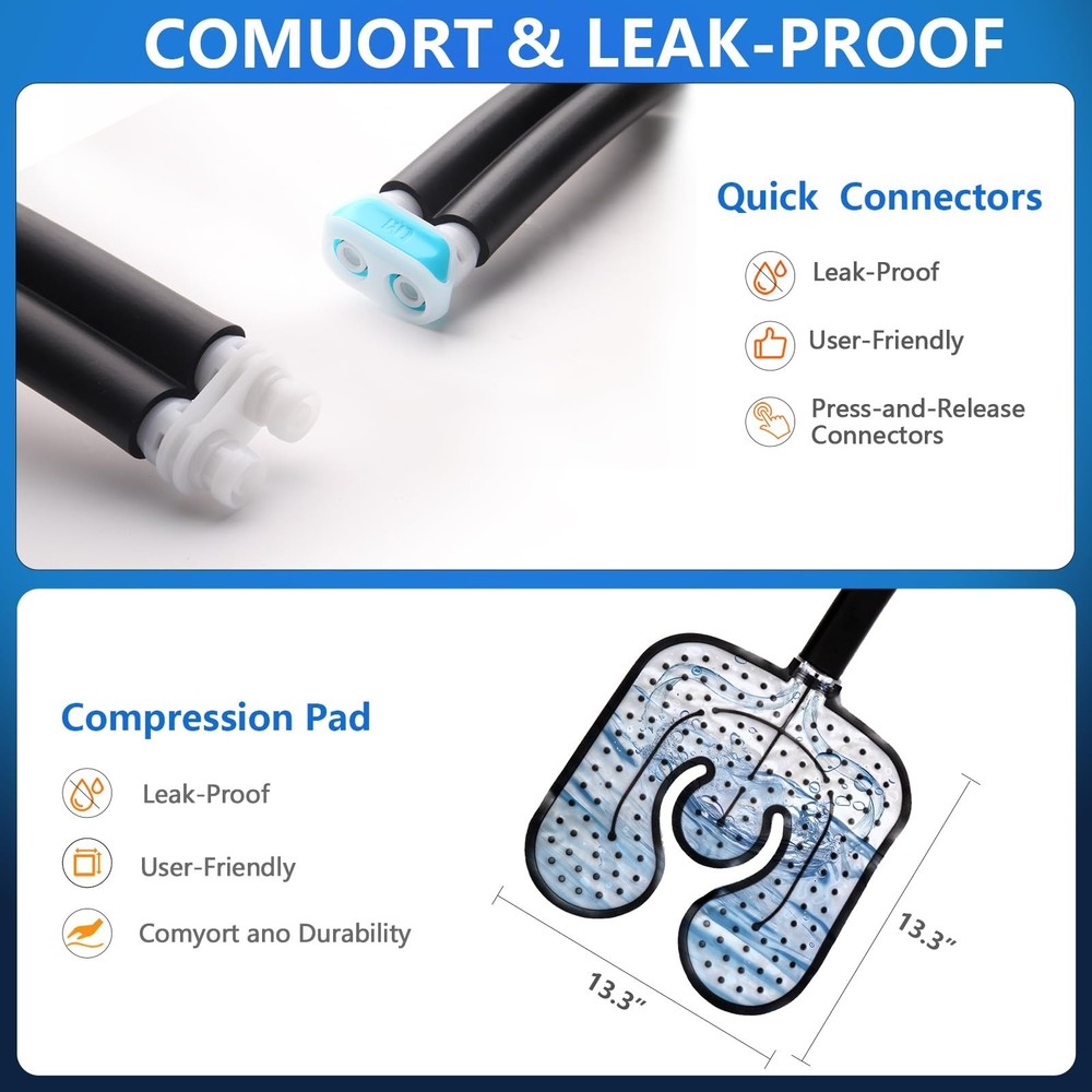 Cold Therapy Machine with Programmable Timer, Portable Ice Machine for Knee A...