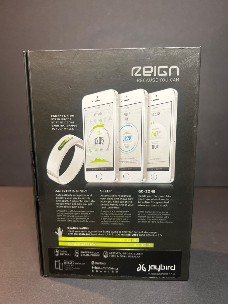 JayBird Reign Advanced Activity Tracker White R1 Large/X-Large Size