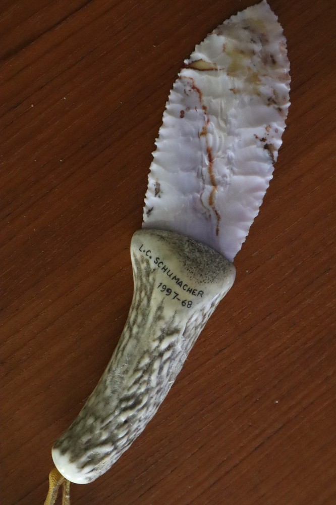 {OOAK} WHITE RIVER AGATE KNAPPING SKINNING KNIFE FULLY FUNCTIONAL