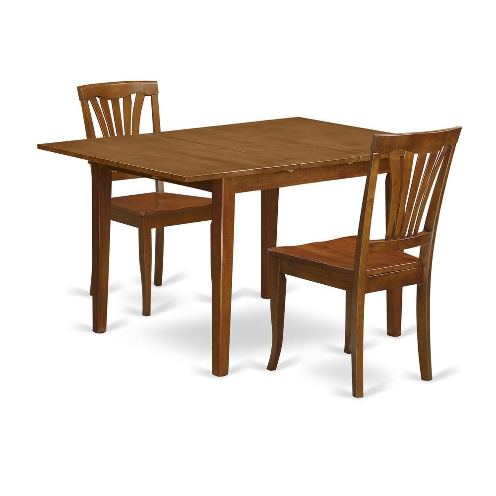 3  Pc  Milan  Kitchen  Table  offering  Leaf  and  2  Wood  Kitchen  Chairs ...