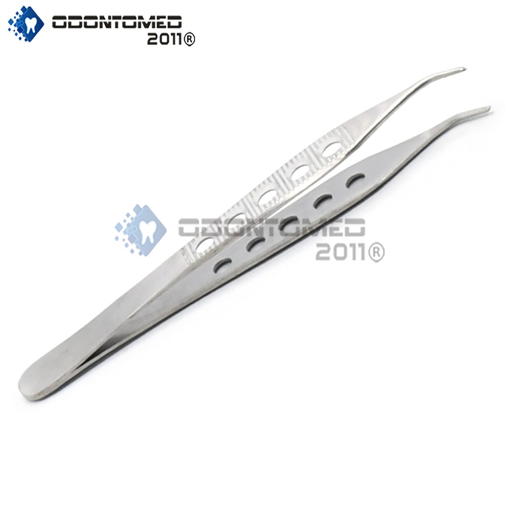 ODM Adson Dressing Curved Micro Plastic Surgery Forceps Hole Style Handle