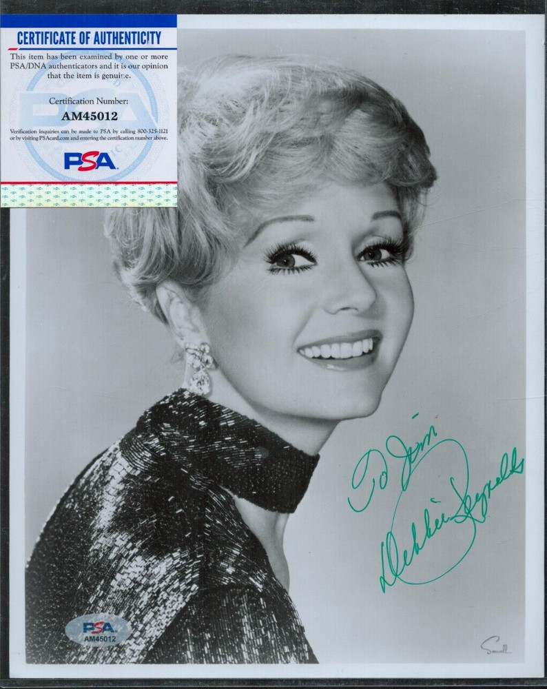 Debbie Reynolds Autograph PSA Cert Number AM45012
