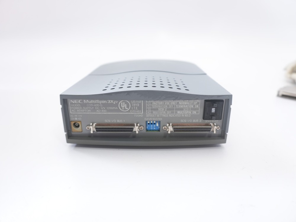 NEC MultiSpin Blue 3Xp External CD-ROM Drive Vintage Retro PC 1993