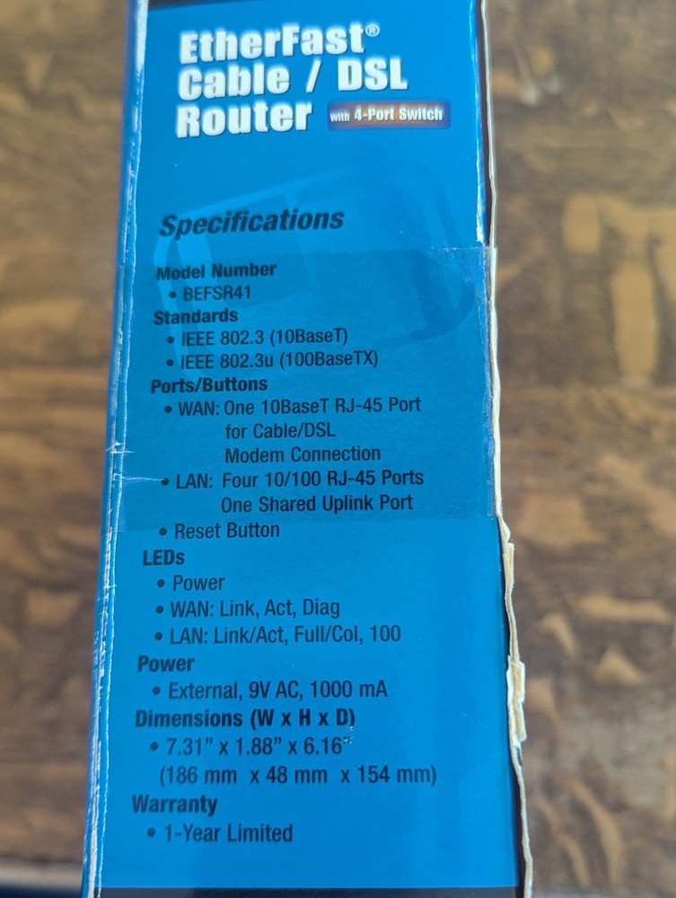 Linksys Etherfast Cable DSL Router