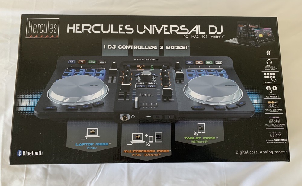 Hercules Universal DJ - Portable DJ Controller w/ Built-In Bluetooth