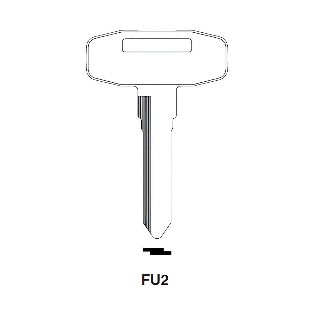 FU2 Key Blank Nickel