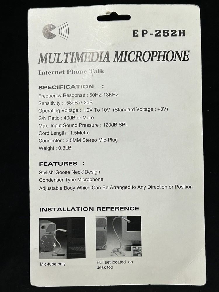 Multimedia Desk Microphone for PC Voice Access EP-252H