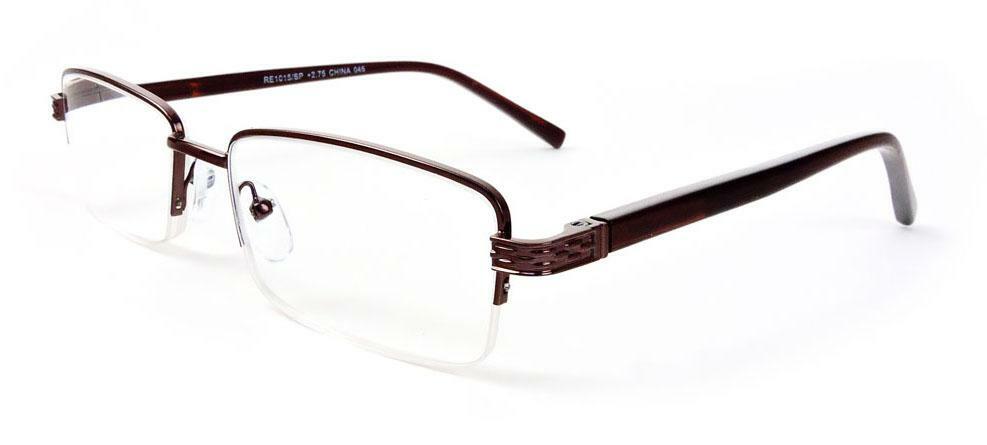 Semi-Rimless Rectangle Lenses Spring Hinges Reading Glasses