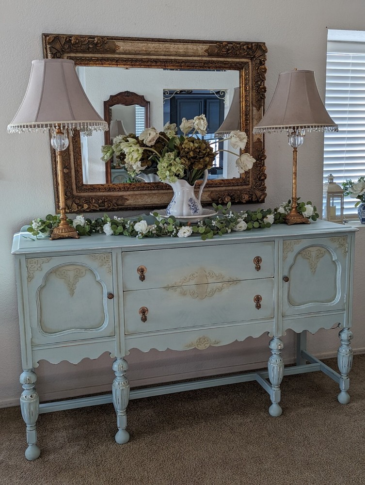 Vintage Buffet  Sideboard Server Credenza Cabinet