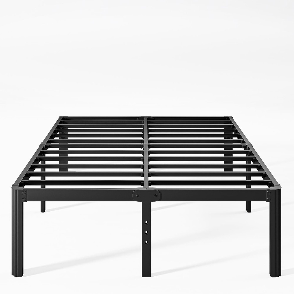 16 Inch High Platform Queen Bed Frame No Box Spring Needed, Metal Bed Frame Q...