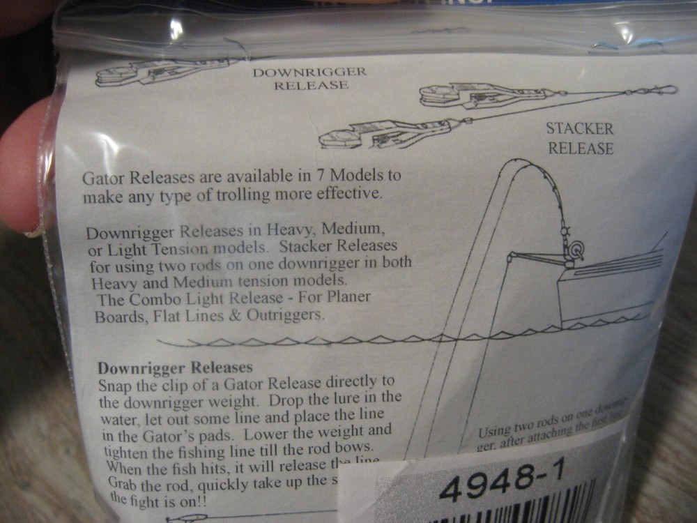 Downriggers Gator Release Light 4948-1 Outrigger & Planer Board Combo Release