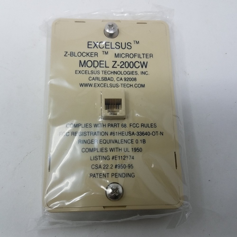 Excelsus Z-Blocker Model Z-200CW DSL Microfilter