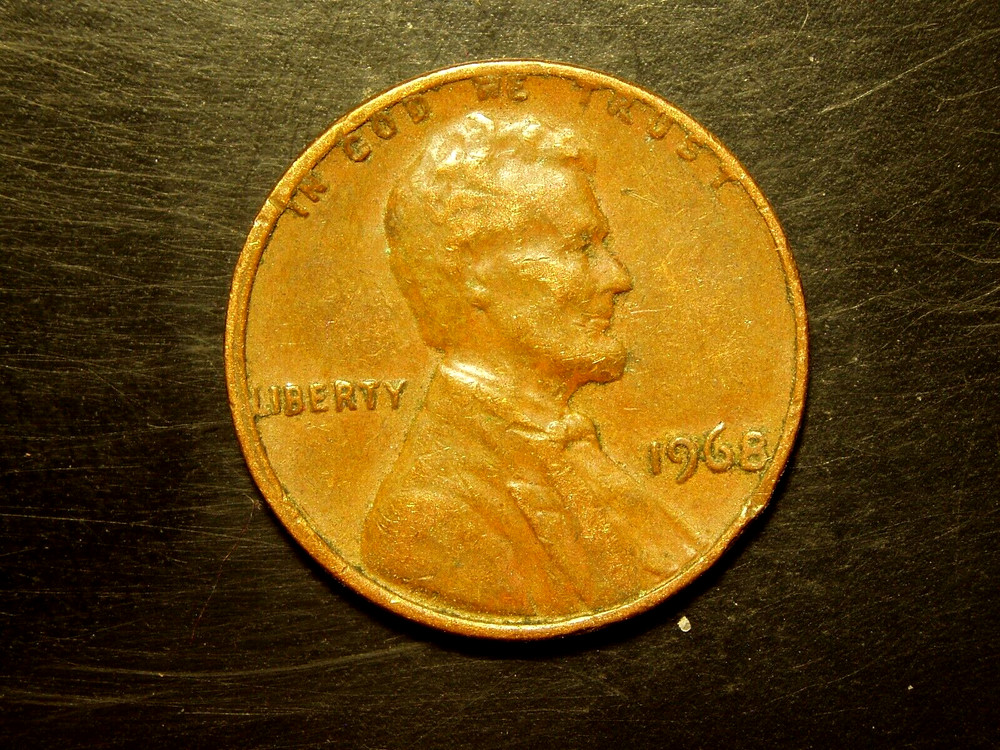 1968  LINCOLN MEMORIAL CENT #2