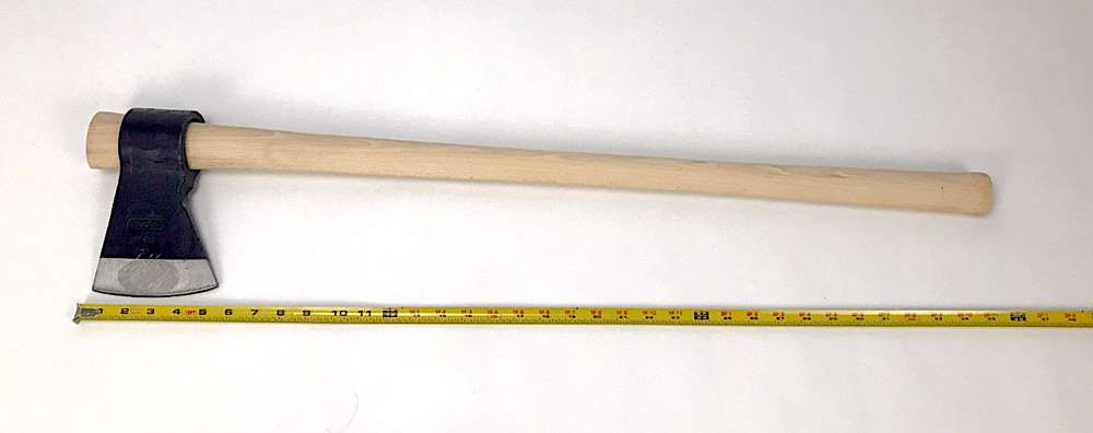 Primitive Axe - Tapered Oval Socket - 4 lbs Head, 36 inch Hickory Handle