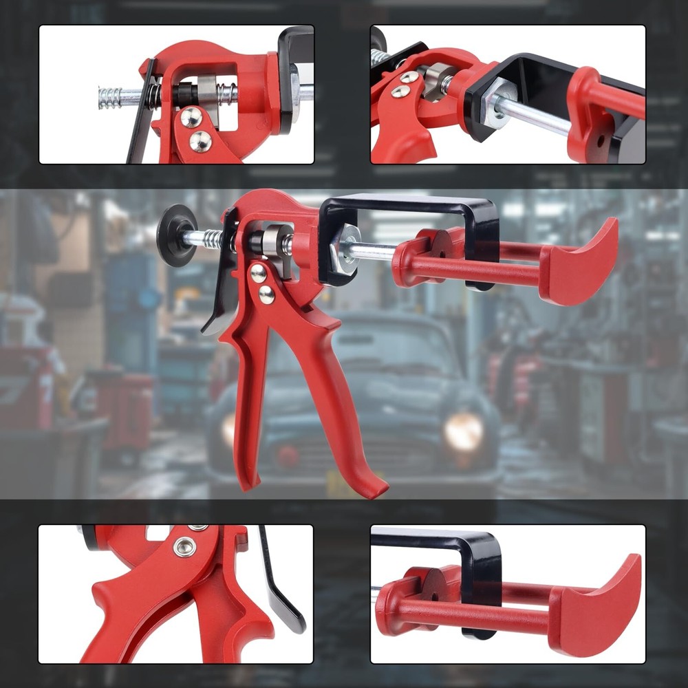 Red brake caliper & piston compressor tools, brake tools, pad spreader 25750