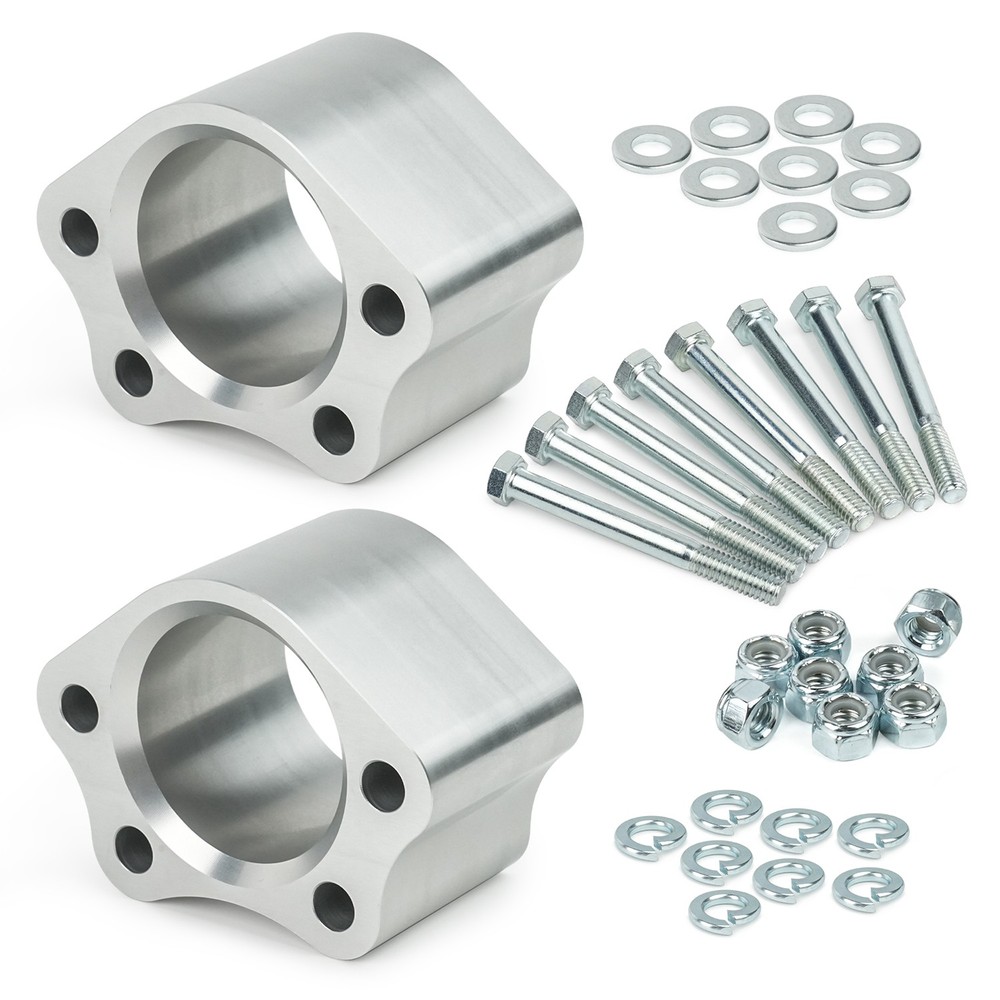 Silver 2" Front Upper Control Arm Ball Joint Spacers Leveling Kit For K6292 6292