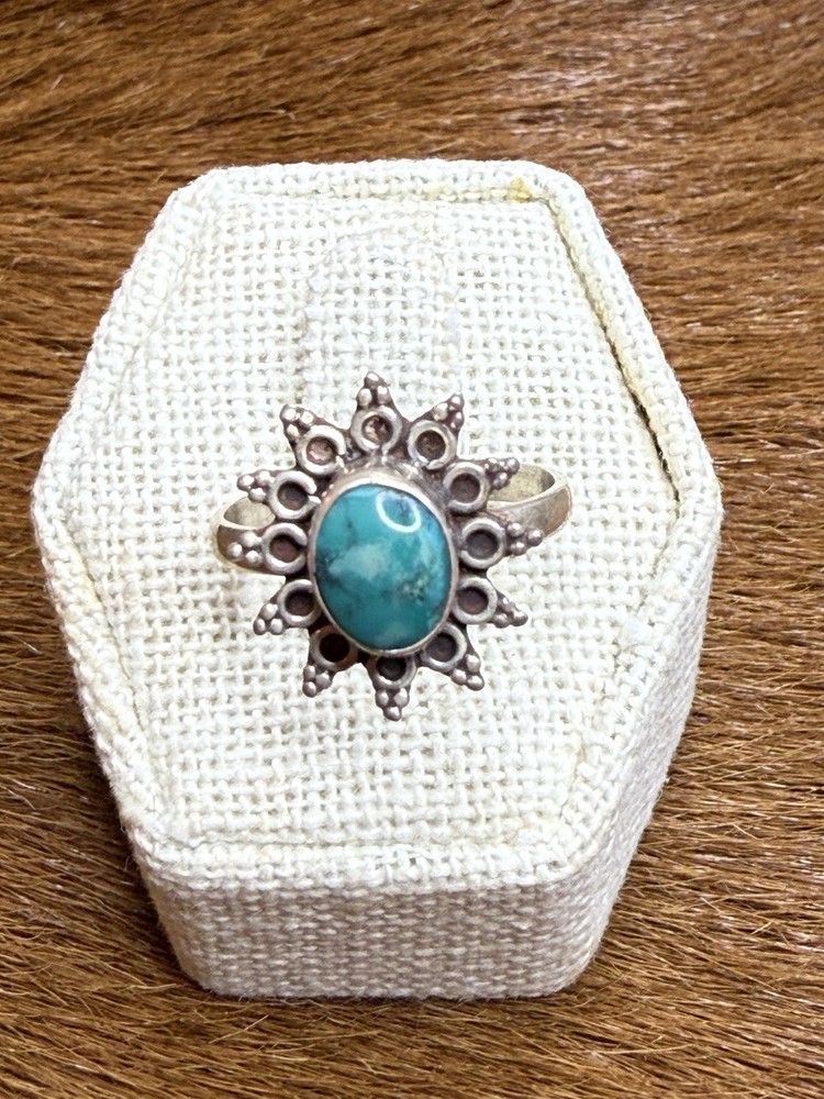 TURQUOISE ~ STERLING ~ RING (7.25)