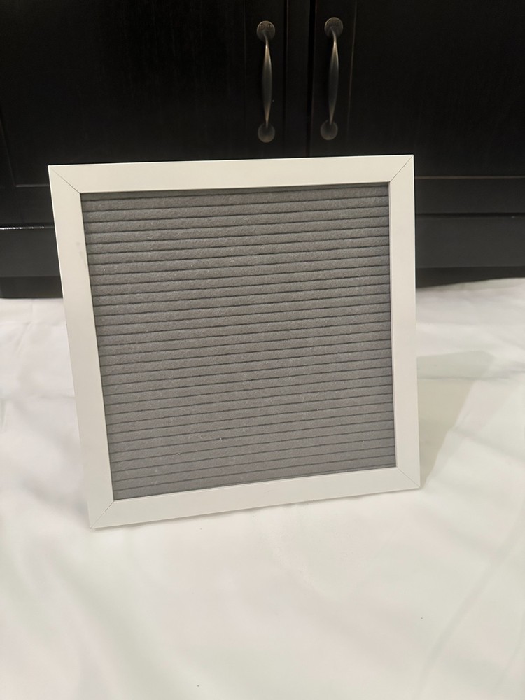 Felt Letter Board Letters Set - Gray Board White Letters