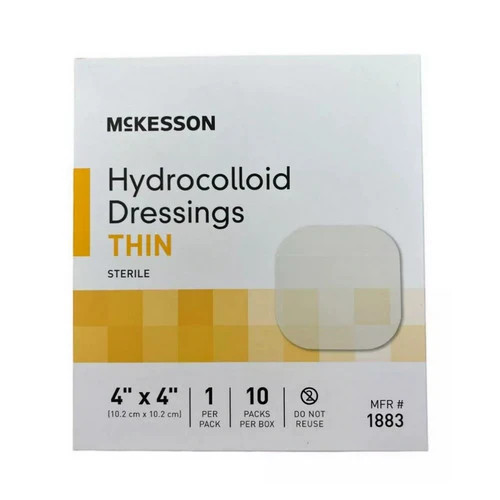 Hydrocolloid Dressing Thin 4" X 4" 10 Count