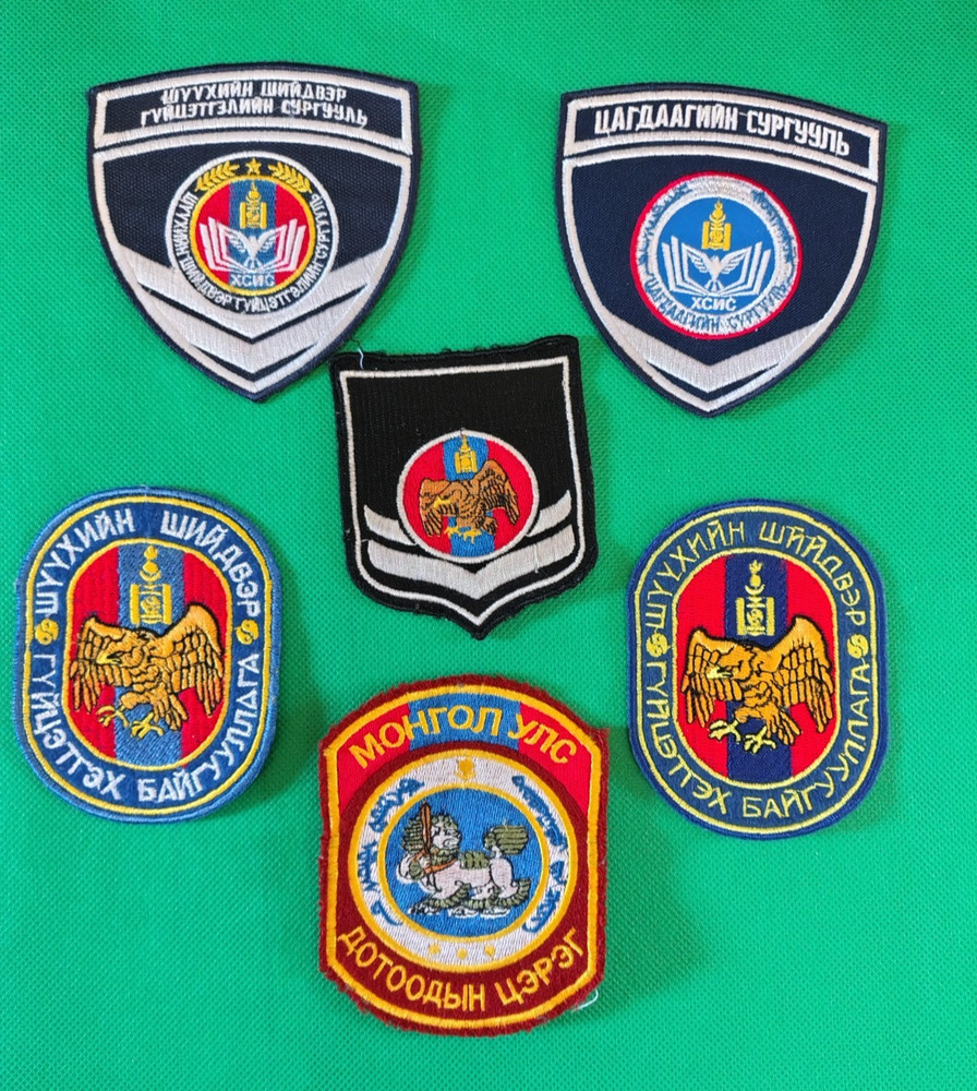 MONGOLIA  POLICE PATCH - set 6 patches