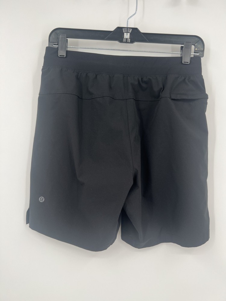 Lululemon Shorts Men Small Black Solid T.H.E Drawstring Pockets Linerless S