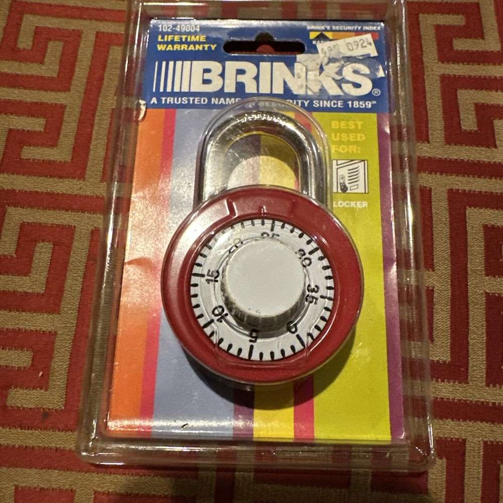 BRINKS DIAL COMBINATION LOCK ( NEW ) RED