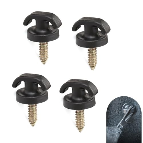 4 PCS Cargo Net Screw Hooks, Car Flat Vertical Luggage Net Hook, Replacement