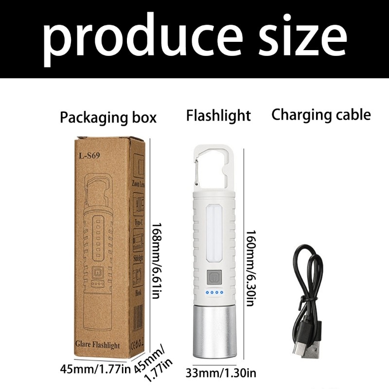 LED Flashlights Adjustable Brightness Level Waterproofs Resizable Design
