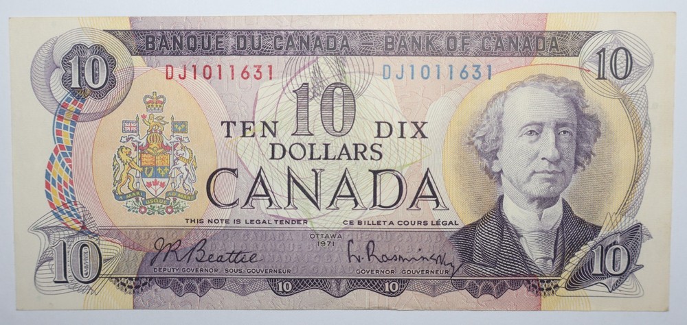 1971 Canada 10 Dollar Note CRISP UNCIRCULATED