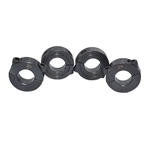 Double Split Shaft Collar Bore Width 1/2 Inch Oxide 1" Double Split Clamp-On