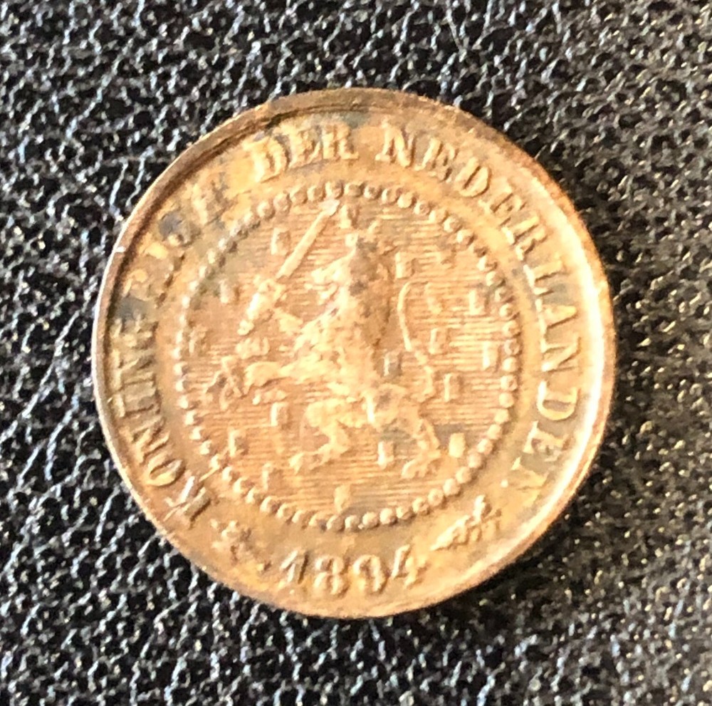 1894 Netherlands 1/2 Cent World Coin HIGHER GRADE!