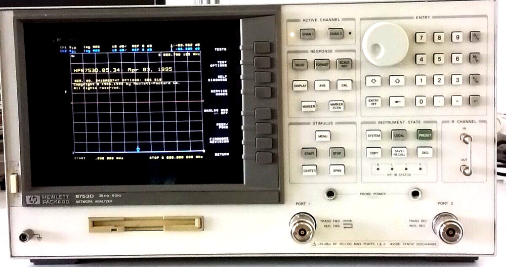 HP 8753D 006 010 30KHz-6GHz Vector Network analyzer