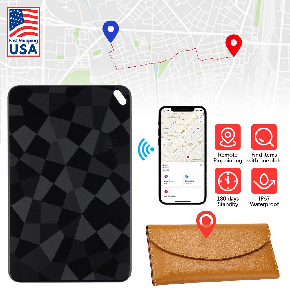 Smart Wallet Tracker Card Wireless GPS Finder for iPhone Find My App / Android -