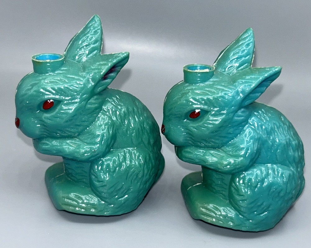 8-PC Replacement Blow Mold Easter Bunny Rabbit Plastic String Light Covers - 3”