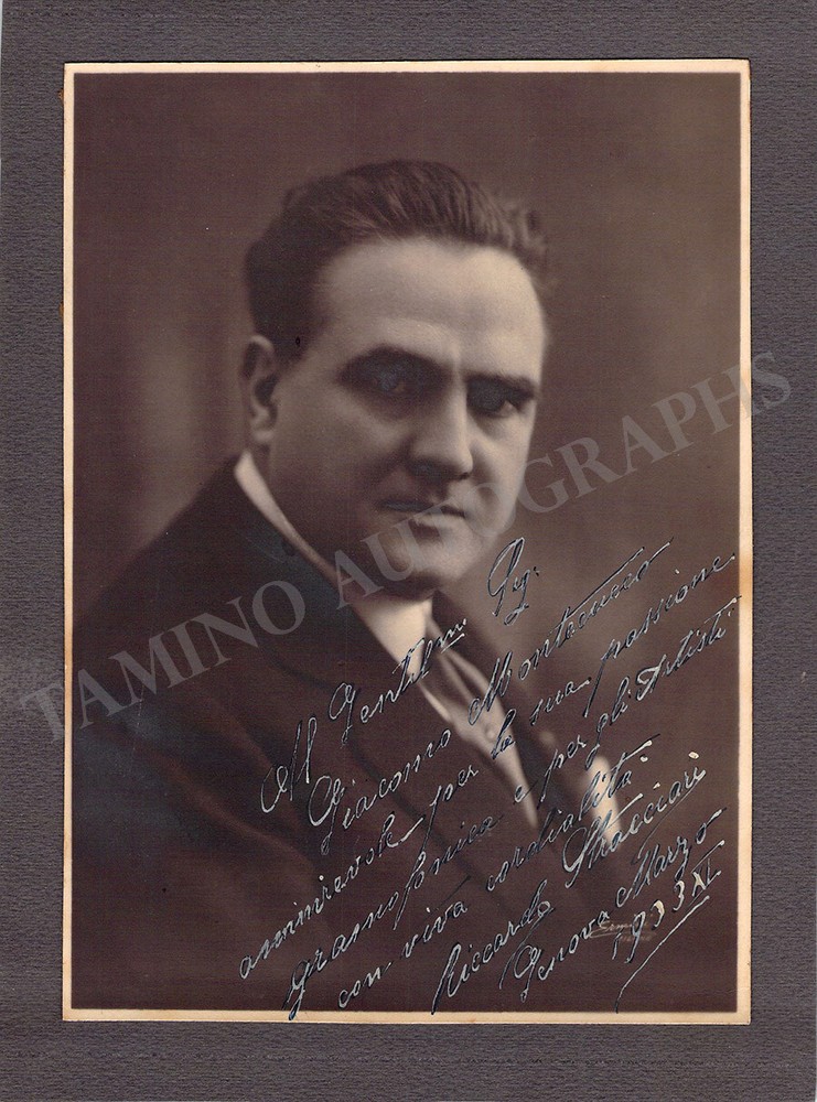 Stracciari, Riccardo - Signed Photograph 1933