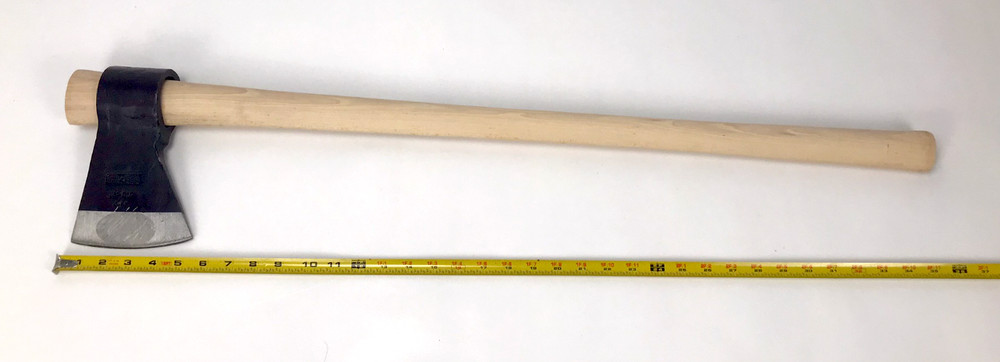 Primitive Axe - Tapered Oval Socket - 4 lbs Head, 36 inch Hickory Handle