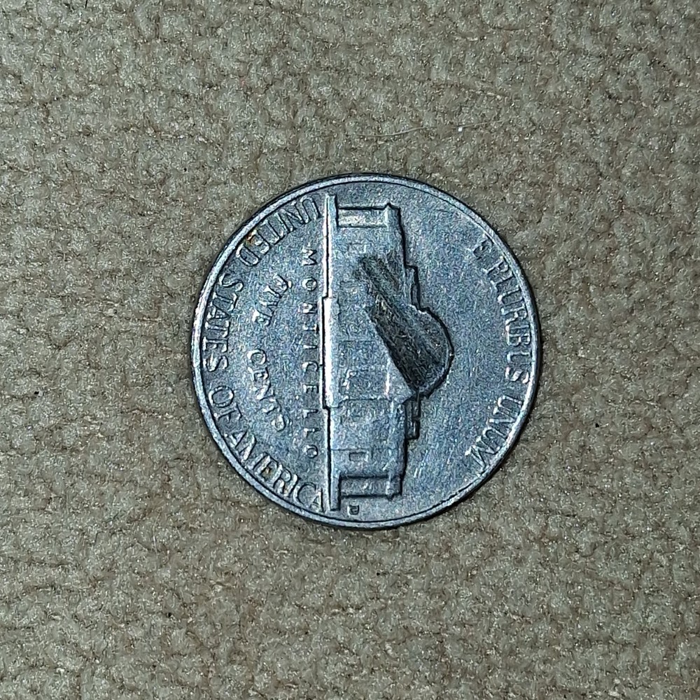 1964 Jefferson Nickel Error Coin 5C Major Strike Planchet Error