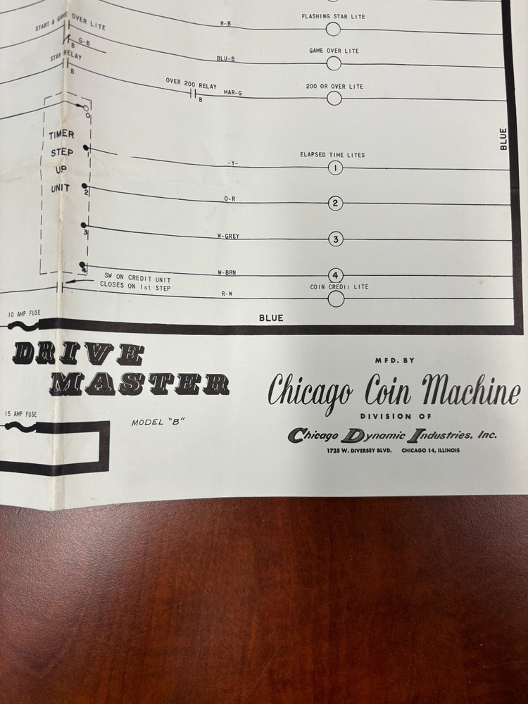 ORIGINAL-CHICAGO COIN-DRIVE MASTER-SCHEMATICS