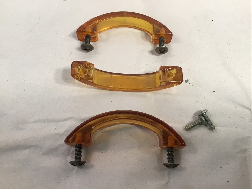 Vintage Drawer Pulls, Painted, Mid Century Modern. ~37 total
