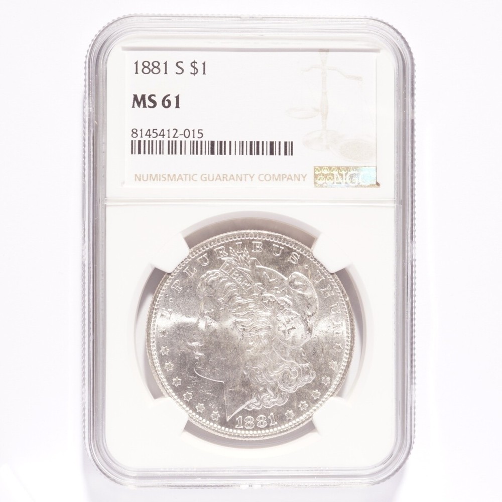 1881 Morgan Silver Dollar NGC MS62