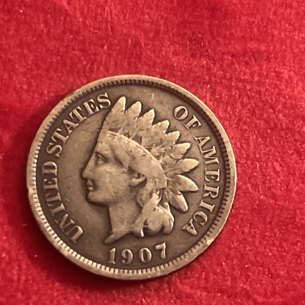 1907 indian head cent BN47