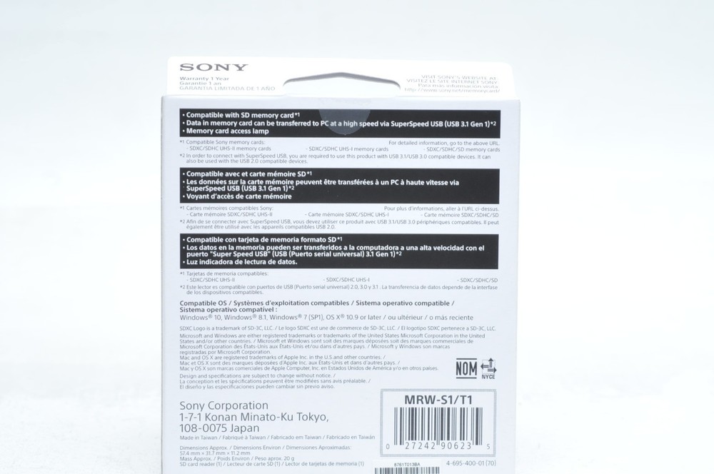 Sony UHS-II SD Memory Card Reader