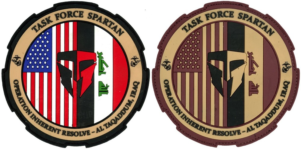 USMC TASK FORCE SPARTAN OPERATION INHERENT RESOLVE PVC PATCH SET