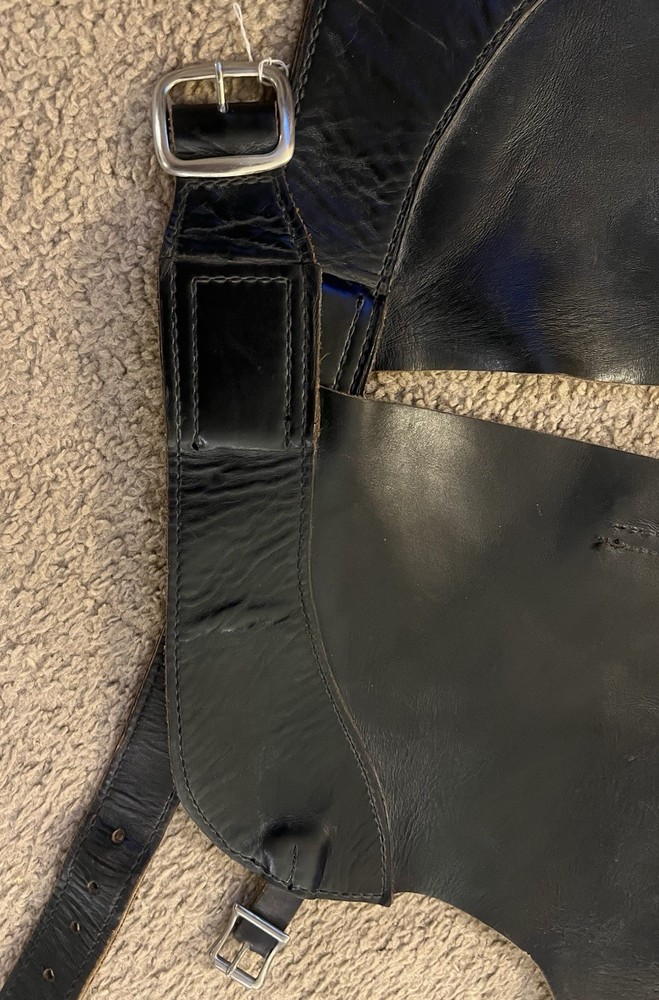 Black Leather Chaps unmarked See Description For Size