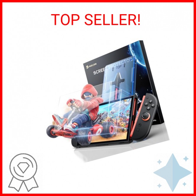 MAGIC JOHN 2 Pack for Nintendo Switch 2 Screen Protector 7.9'' [2025], 30s Insta