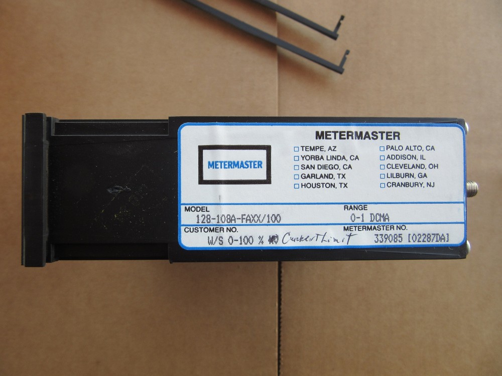 Meter Master 128-108A-FAXX/100 Panel Meter 0-100% Current Limit NEW!!! Free Ship